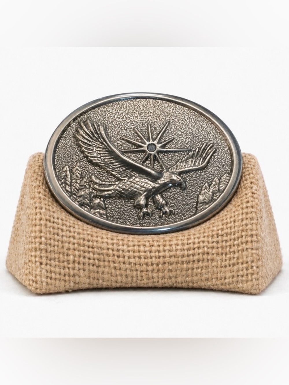 American Eagle Belt Buckle with .25pt Diamond